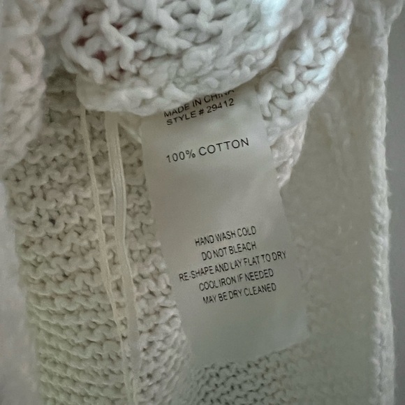 NWT Soft Surroundings Paola Cream Knit Cowl Neck Tunic Vest Size Large - Picture 6 of 8